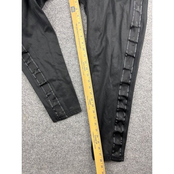 Adidas Track Pants Men's Medium Black Drawstring Pockets Embroidered Logo Jogger - Picture 6 of 10